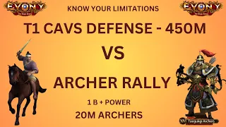 EVONY - T1 Defense(450M) VS ARCHER RALLY(20M Archers)