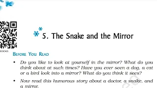 class 9 beehive ch 5 The snake and the Mirror#youtube#class9 #explore#study #english #class9english