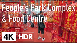 People's Park Complex & Food Centre in Singapore's Chinatown | 4K HDR with Binaural Audio