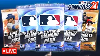 🔴LIVE | MLB 9 Innings 21 - Three Team Select Diamond and All-Star Player Pack Opening!