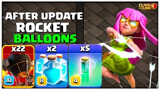 After Update | Th15 vs Th16 Max Super Archer Blimp Rocket Balloons Attack Strategy in Coc