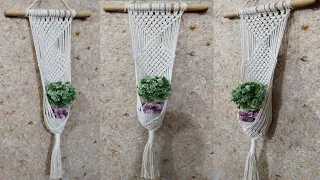 diy macrame plant hanger tutorial | how to make macrame wall hanging at home | tutorial .