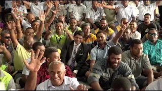 Fijian Acting Prime Minister officiates at the Fiji Ports Terminal Limited bonus payout