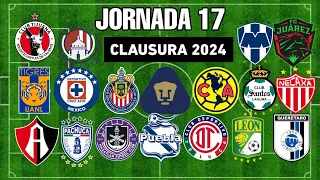 ✅️JORNADA 17 LIGA MX 2024 🇲🇽🇲🇽