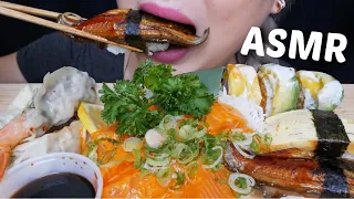 ASMR SUSHI *Shrimp Gyoza, Spicy Salmon & Nigiris NO Talking Relaxing Eating Sounds | N.E Let's Eat