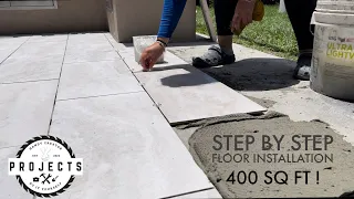 HOW WE INSTALLED EXTERIOR TILE FOR THE FIRST TIME | OUR BACKYARD MAKEOVER (PART 8)