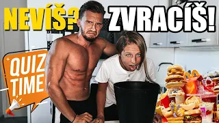 Nevíš - Zvracíš (QUIZ) | Žrací Challenge w/ Sára