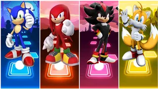 Sonic The Hedgehog 2 🔴 Knuckle 🔴 Shadow 🔴 Tails | Tiles Hop EDM Rush