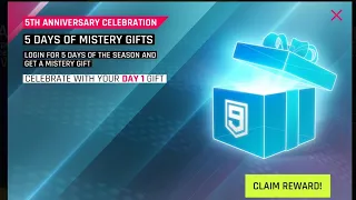 Asphalt 9 - 5 Days of Mystery Gifts for 5th Anniversary Season - Login Daily for Rewards
