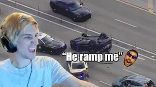 XQC REACTS TO PIT MANEUVER COMPILATION (w/chat) !