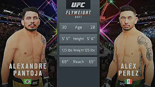 Alexandre Pantoja Vs. Alex Perez : UFC 4 Gameplay (Legendary Difficulty) (AI Vs AI) (PS5)