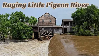 Pigeon Forge the Old Mill raging Little Pigeon River ASMR