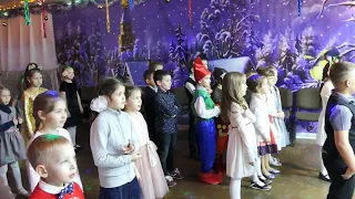 Новогодний праздник в Гайдаровце, 1а класс, школа 36, Златоуст, 23 декабря 2020