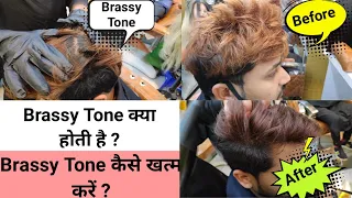 Brassy Tone कैसे खत्म करें || Unwanted Tone || Mocha Dark Blonde || By Salonfact