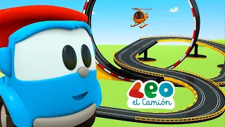 Leo el Camión - Pistas de Carreras - Videos para niños