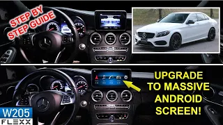 NEW ANDROID 10 SCREEN INSTALL on 2015+ Mercedes-Benz C-CLASS (W205 & GLC)