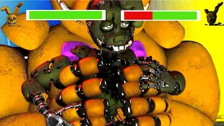 [SFM FNaF] Springbonnie vs Possessed Springtrap With Healthbars!