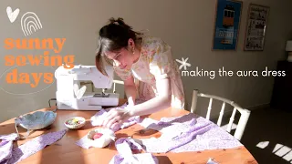 LOVE TO SEW, even if YOU'RE AFRAID of getting it wrong. 🪡 Cozy Sewing Vlog / Aura Dress Pattern