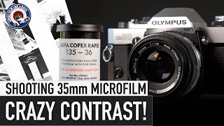 OLYMPUS OM20 35mm FILM CAMERA & AGFA COPEX RAPID MICROFILM