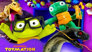 Baby Turtles vs. Mutant Zoo Animals! | Teenage Mutant Ninja Turtles Toys | Toymation