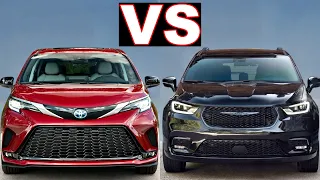 2022 Chrysler Pacifica vs Toyota Sienna (2021) Top 2 high efficient best minivans to buy. sienna.