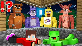 JJ and Mikey HIDE From SCARY FNAF.EXE in Minecraft (Maizen JJ Mikey)