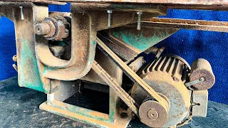 Restore Woodworking Machines // Restoration A Rusty Antique 3 In 1 Table Saw