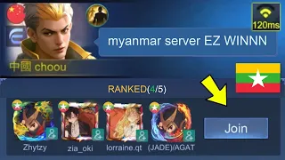 I PLAY CHOU IN MYANMAR SERVER 🇲🇲 AND THIS HAPPENED... 😱 Mobile Legends