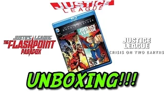 Justice League Double Feature: The Flashpoint Paradox / Crisis On Two Earths (Blu-ray) UNBOXING