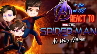 [] Avengers + Ned & MJ React to Spiderman No Way Home [] Ft. Spidermen [] PART 1/2 [] Marvel GCRV