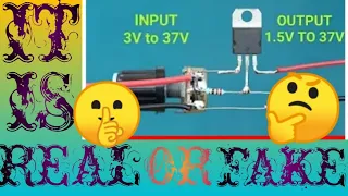 Easiest Voltage Regulator Circuit 1.5v To 37v It Is Real 🤔 Or Fake 🤔