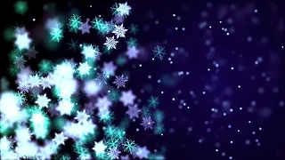 Two-hour relaxing screensaver with Christmas background with nice falling snowflakes