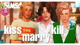 The Sims 4 KISS MARRY KILL Челлендж в Симс 4 - Выибраем кого поцеловать, убить и на ком жениться ❤