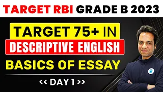 RBI Grade B Descriptive English Preparation | Essay & Precis Writing | RBI Grade B Phase 2 2023