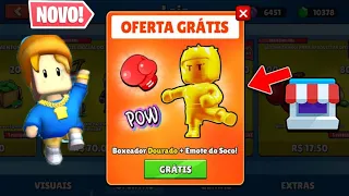 CORRE É GRATIS!!! COMO CONSEGUIR EMOTE DO SOCO +BOXEADOR DOURADO