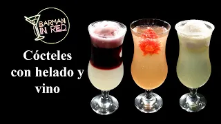 3 CÓCTELES CON HELADO 🍨 y 🍾 VINO