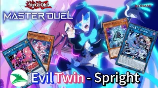 Master duel | Evil Twin - Spright deck | Link control + destroy cards | Rank gameplay