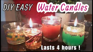 DIY WATER CANDLES:- Fancy and easy candles at home with water | DIY by Gul💖 #watercandles #diywithme