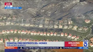 Nearly 200 acres burned by Coastal Fire in Laguna Niguel