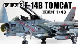 G.W.H 1/48 F-14B TOMCAT | Full Build |