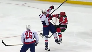 Gotta See It: Orpik breaks Hall's stick with explosive body check