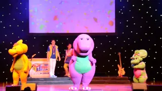 Barney performing "Having Fun Song" and the Top 5 songs.