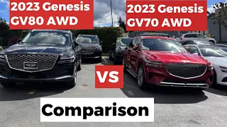 New 2023 Genesis GV70 AWD VS 2023 Genesis GV80 AWD Comparison