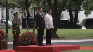 Philippine President Rodrigo Duterte holds welcoming ceremony for President Xi Jinping