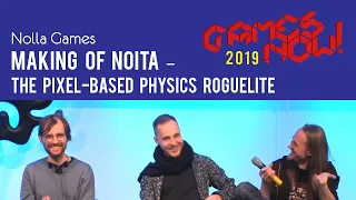 Nolla Games: Making of Noita – The Pixel-Based Physics Roguelite - Games Now! lecture series