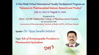 Day 5 FDP on “Advances in Pharmaceutical Sciences: Research and Practice” Organized by IQAC Cell