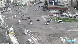 ДТП на площади Победы в Киеве 15.04.2015