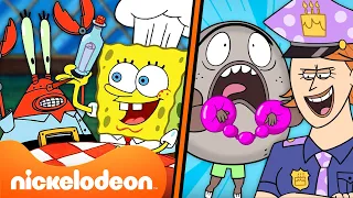 Bob Esponja & Pedra Papel Tesoura: Planos Que Deram Errado Por 30 Minutos! | Nickelodeon