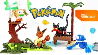 Mega Construx Pokémon Rowlet vs Eevee & Litten vs Popplio Unboxing