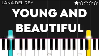 Lana Del Rey - Young and Beautiful | EASY Piano Tutorial